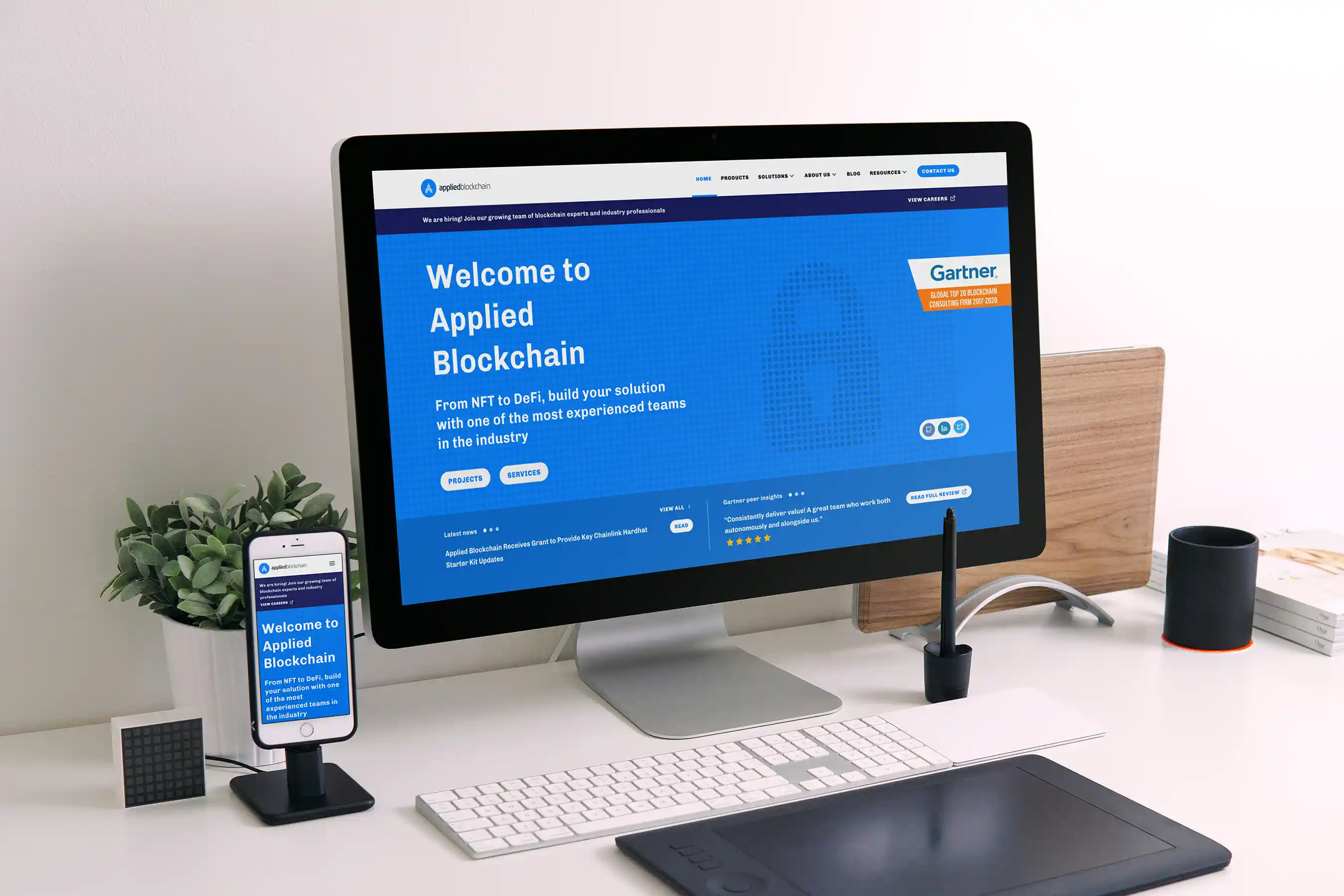 Cover for Blockchain consultancy website