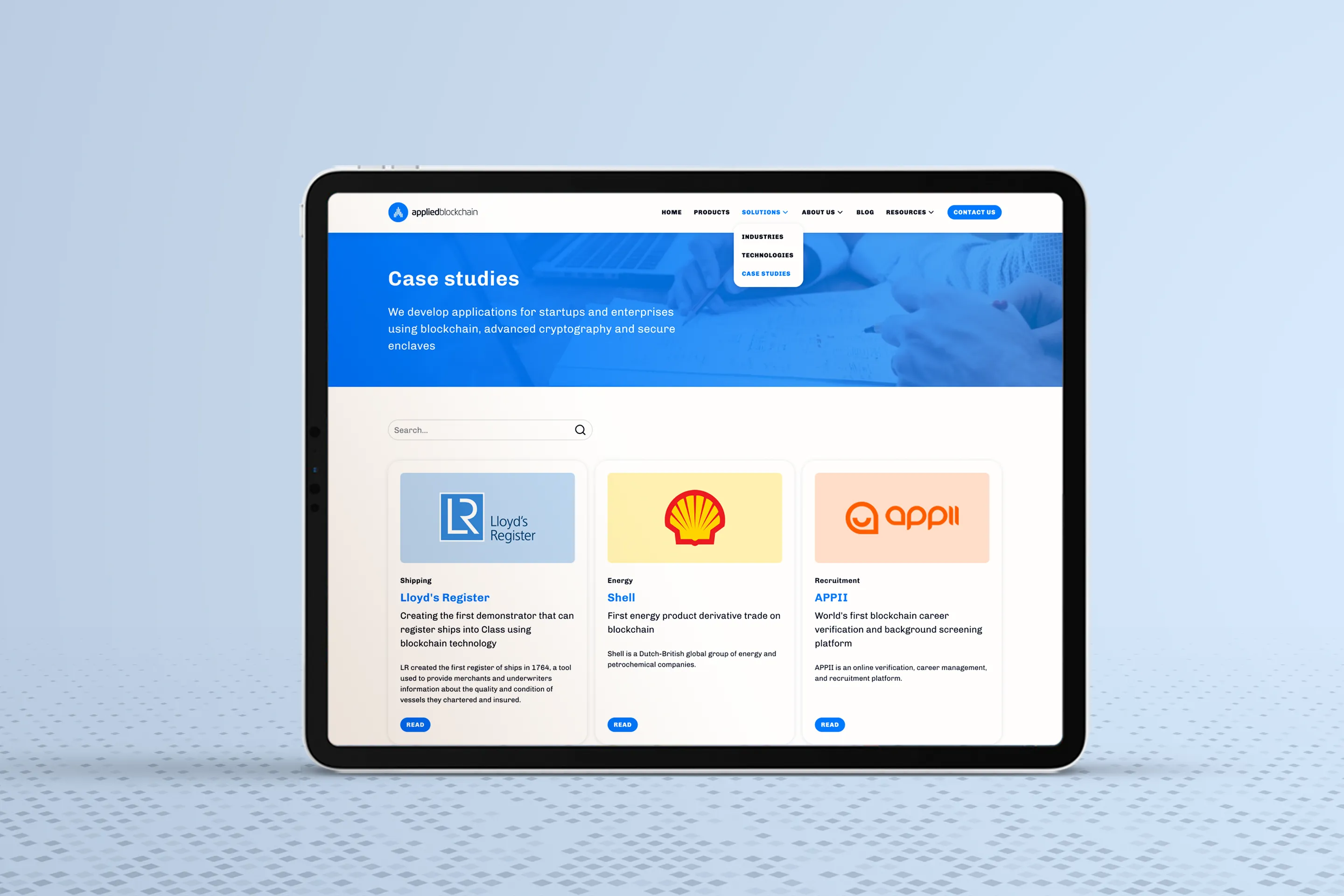Applied Blockchain projects page