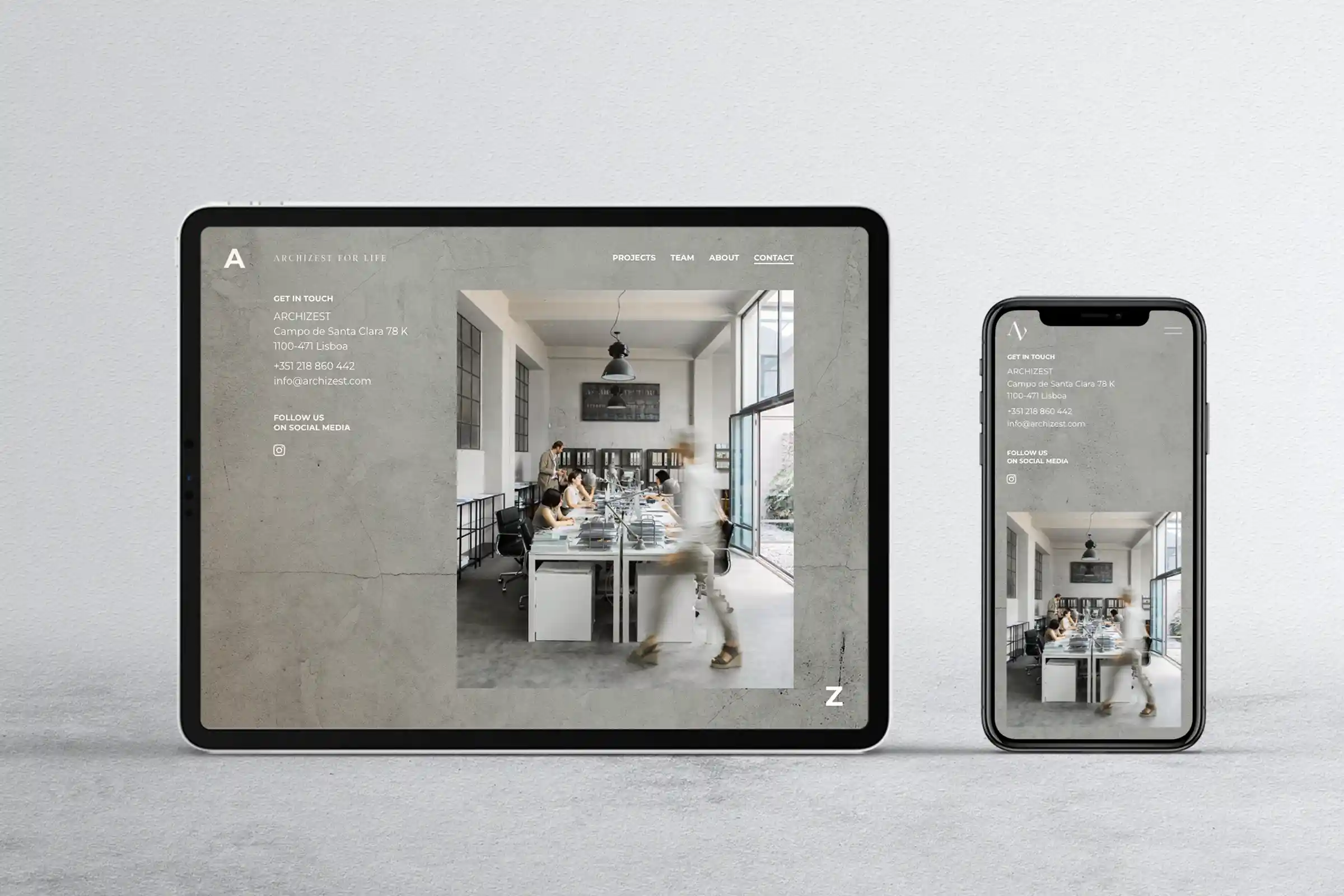 Archizest contact page