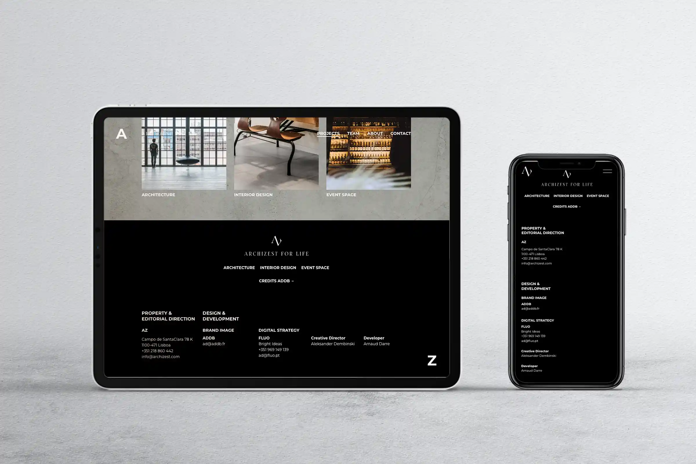 Archizest credits page