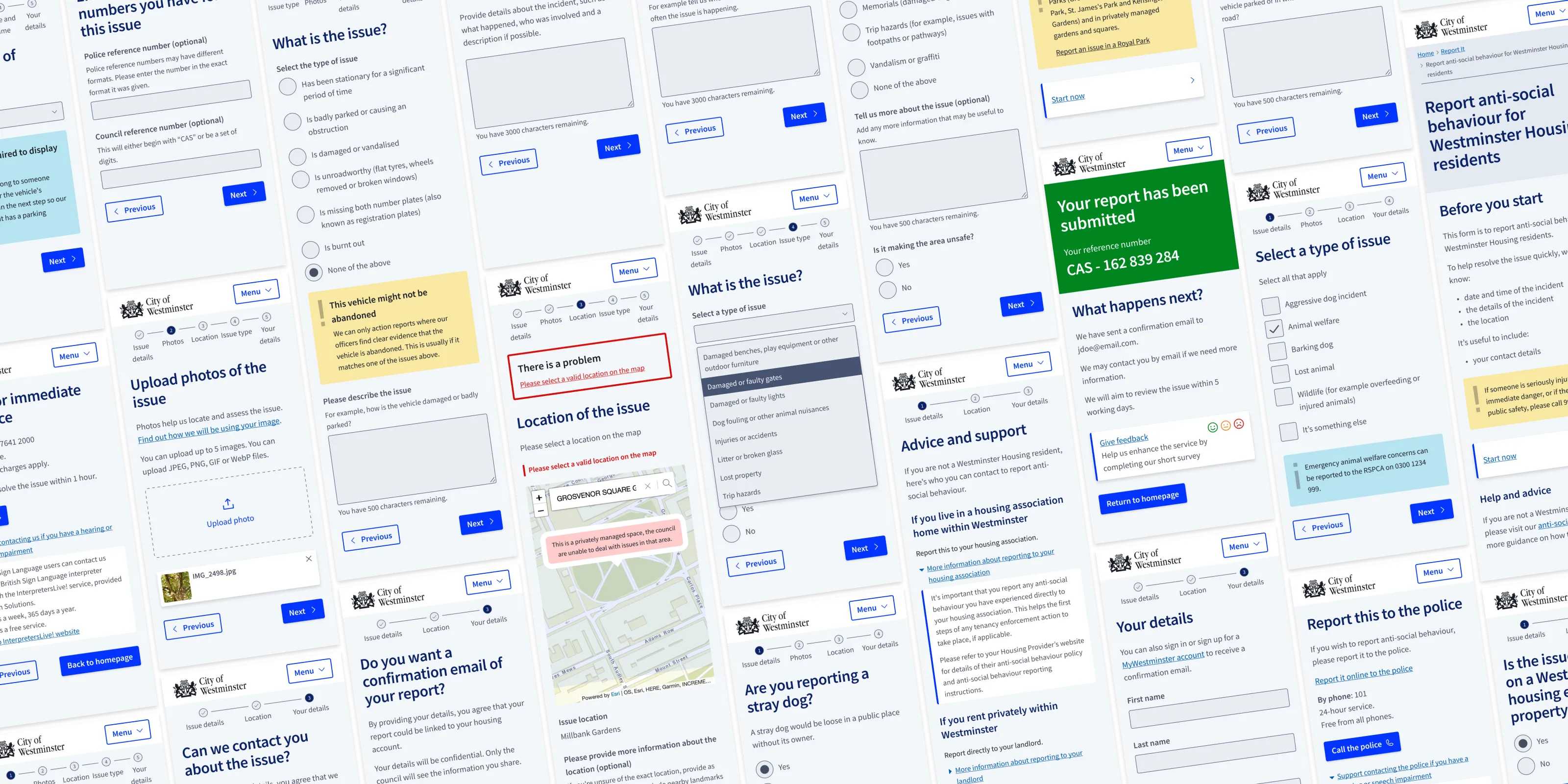 Westminster Design collection of screens